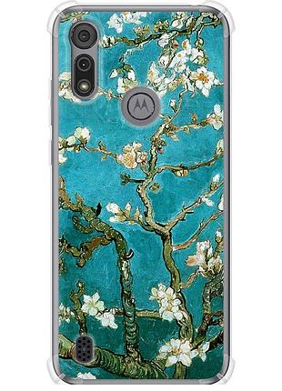 Чохол силіконовий протиударний с посиленими кутами на телефон motorola e6s вінсент ван гог. сакура "841sp-2001-58250"