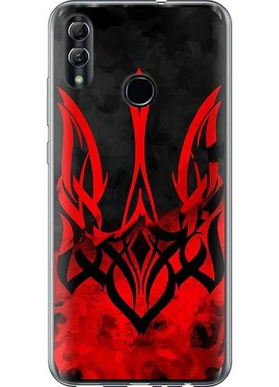 Чохол 2d пластиковий патріотичний на телефон huawei honor 10 lite герб україни "5312t-1618-58250"