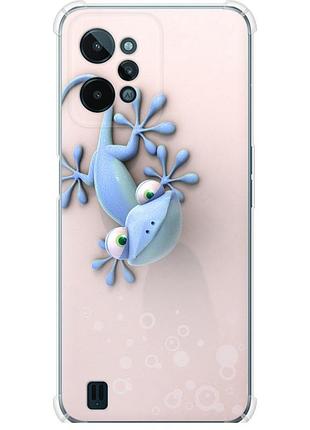 Чехол силикон с усиленными углами на телефон realme c31 геккончик "1094sp-2593-58250"