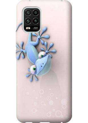 Чехол 2d пластиковый на телефон xiaomi mi 10 lite геккончик "1094t-1924-58250"