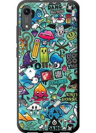 Чехол tpu на телефон huawei honor 8a стикер бомбинг 1 "693b-1635-58250"