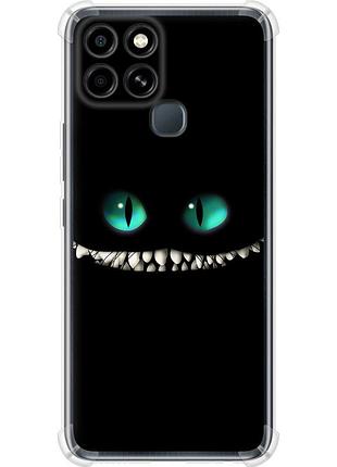 Чехол силикон с усиленными углами на телефон infinix smart 6 чеширский кот "689sp-2758-58250"