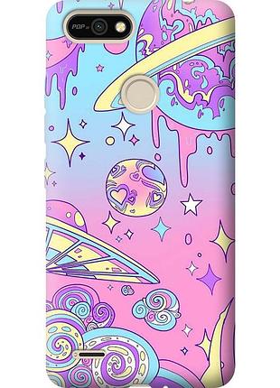 Чехол силиконовый на телефон tecno pop 2f b1f розовая галактика "4146u-2391-58250"