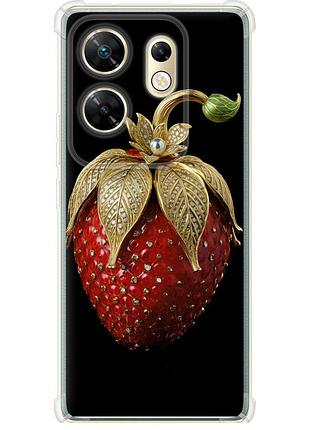 Чохол силіконовий протиударний с посиленими кутами на телефон infinix zero 30 4g полуниця v3 "5638sp-3413-58250"