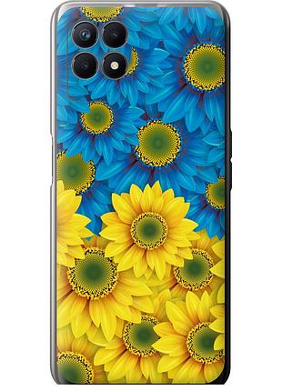 Чехол силиконовый патриотический на телефон realme 8i жёлто-голубые цветы "1048u-2518-58250"
