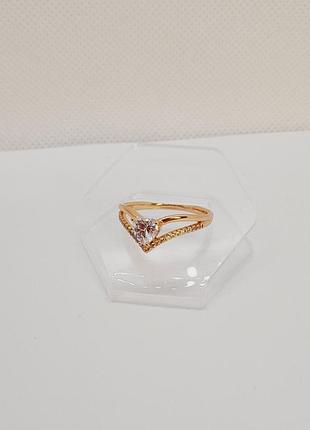 Каблучка жіноча з сердечком, xp 18k. розмір 16,. 19