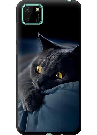 Чохол tpu на телефон huawei y5p димчастий кіт "825b-1936-58250"