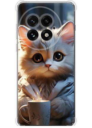 Чохол tpu на телефон oneplus 13 5g білий кіт "5646b-3875-58250"
