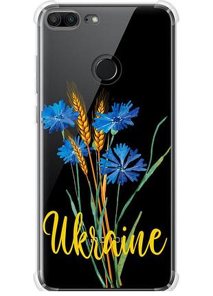 Чохол силіконовий протиударний с посиленими кутами патріотичний на телефон huawei honor 9 lite ukraine v2 "5445sp-1359-58250"