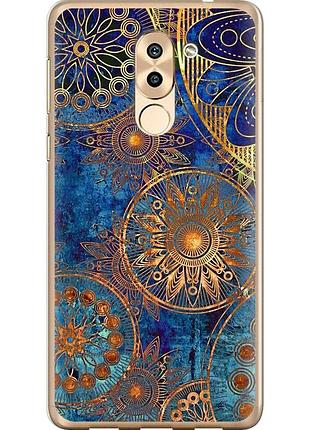 Чехол силиконовый на телефон huawei mate 9 lite золотой узор "678u-474-58250"