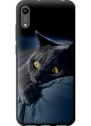 Чехол tpu на телефон huawei y6s дымчатый кот "825b-1871-58250"