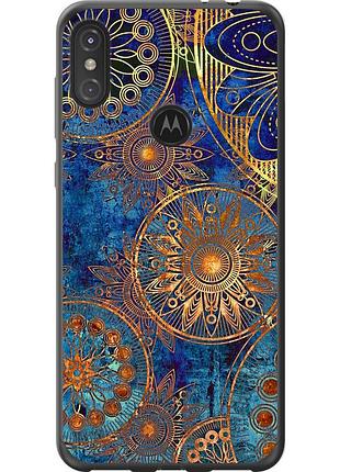 Чохол 2d пластиковий на телефон motorola one power золотий візерунок "678t-1588-58250"