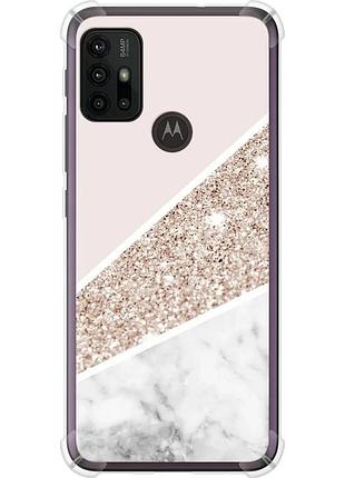 Чехол силикон с усиленными углами на телефон motorola moto g30 пастельный мрамор "4342sp-2320-58250"