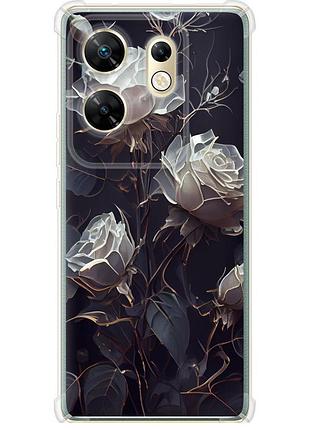Чохол силіконовий протиударний с посиленими кутами на телефон infinix zero 30 4g троянди 2 "5550sp-3413-58250"