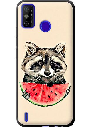 Чохол tpu на телефон tecno spark 6 go ke5 єнотик з кавуном "4605b-2452-58250"