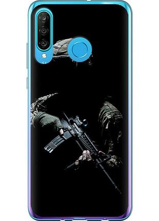 Чохол 2d пластиковий патріотичний на телефон huawei p30 lite захисник v3 "5226t-1651-58250"