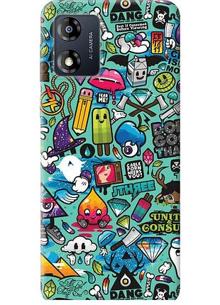 Чехол силиконовый на телефон motorola moto e13 стикер бомбинг 1 "693u-3053-58250"