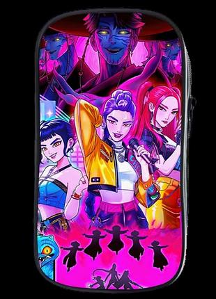 Детский нейлоновый школьный пенал кейпоп охотники на демонов kpop demon hunters