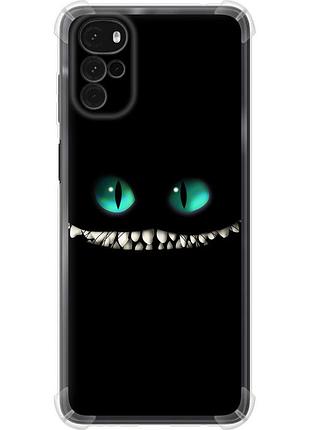 Чохол силіконовий протиударний с посиленими кутами на телефон motorola g22 чеширський кіт "689sp-2681-58250"