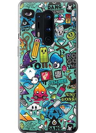 Чохол 2d пластиковий на телефон oneplus 8 pro стікер бомбінг 1 "693t-1896-58250"