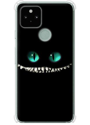 Чохол силіконовий протиударний с посиленими кутами на телефон google pixel 5 чеширський кіт "689sp-2044-58250"