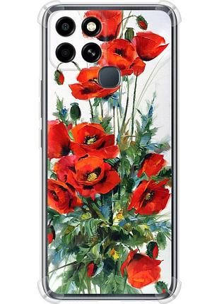 Чехол силикон с усиленными углами на телефон infinix smart 6 маки "523sp-2758-58250"