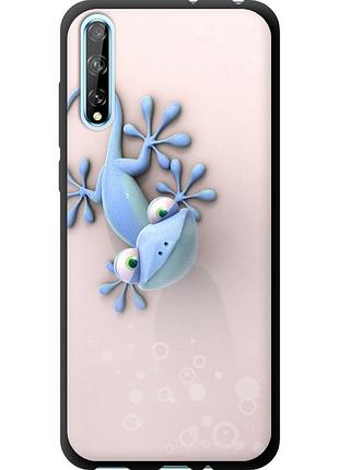 Чехол tpu на телефон huawei p smart s геккончик "1094b-1813-58250"
