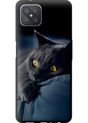 Чохол tpu на телефон oppo a92s димчастий кіт "825b-1926-58250"