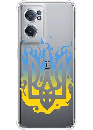 Чехол силикон с усиленными углами патриотический на телефон oneplus nord ce 2 герб v1 "5258sp-2589-58250"