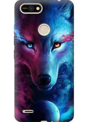 Чехол силиконовый на телефон tecno pop 2f b1f арт-волк "3999u-2391-58250"