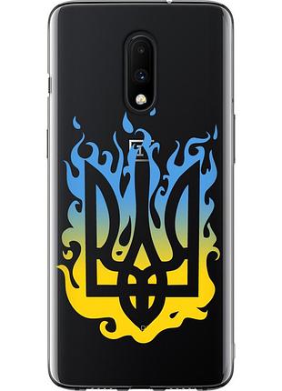 Чехол силиконовый патриотический на телефон oneplus 7 герб v1 "5258u-1740-58250"