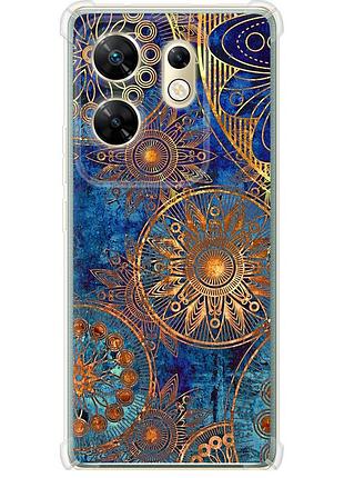 Чохол силіконовий протиударний с посиленими кутами на телефон infinix zero 30 4g золотий візерунок "678sp-3413-58250"