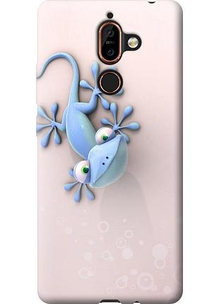 Чохол 2d пластиковий на телефон nokia 7 plus гекончик "1094t-1354-58250"