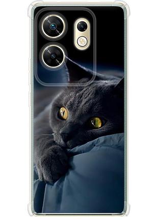 Чохол силіконовий протиударний с посиленими кутами на телефон infinix zero 30 4g димчастий кіт "825sp-3413-58250"