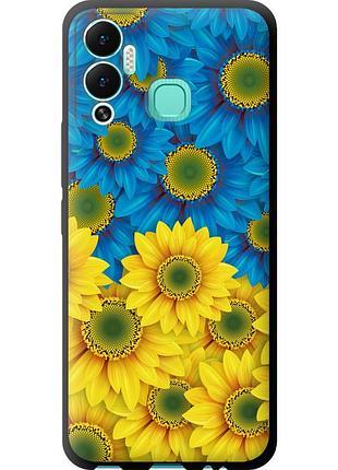 Чохол tpu патріотичний на телефон infinix hot 12 play жовто-блакитні квіти "1048b-2759-58250"