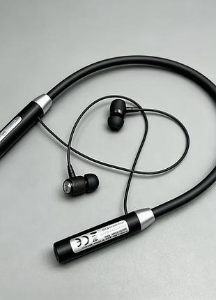 Беспроводные bluetooth наушники с шейным ободом a10-gd-26 черные cпортивная гарнитура