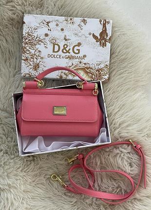 Сумка dolce&gabbana sicily - premium розовый 19 cm