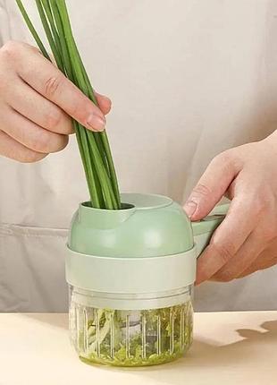 Ручной измельчитель для овощей 4в1 food chopper овощерезка электрическая