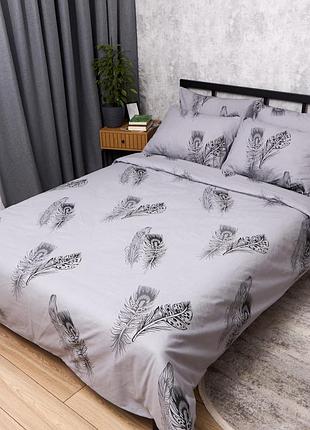 Комплект постельного белья moon&star бязь gold люкс soft feather полуторный 143х210 наволочки 2х40х60 (ms-820015205)