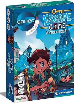 Настільна гра clementoni galileo games escape game: abenteuer in paris (пригода в парижі), квест-гра, 1–6 гравців, від 8 років