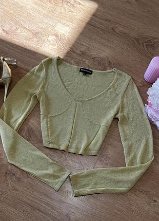 ✨ кроп-топ prettylittlething із люрексом ✨