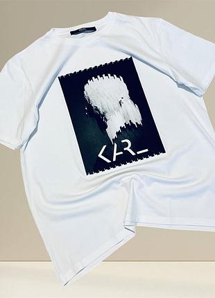 Білосніжна брендова футболка karl lagerfeld