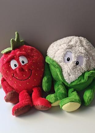 Мягкая игрушка клубника и капуста, мягкая игрушка овощи фрукты, лотом из двух