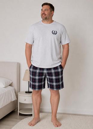 Піжамний чоловічий комплект шорти+футболка navigator big size 5xl