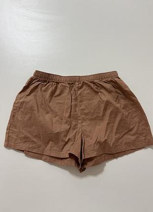 Коричневі шорти з еластичним поясом h&m
