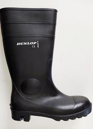 Чоботи гумові з металевим підноском dunlop safety wellies mens 41 р. чорні.