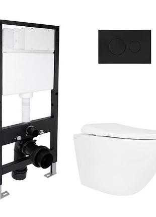 Готовое решение qtap для ванной комнаты: подвесной унитаз robin ml ultra quiet 520x365x365 + комплект инсталляции standard