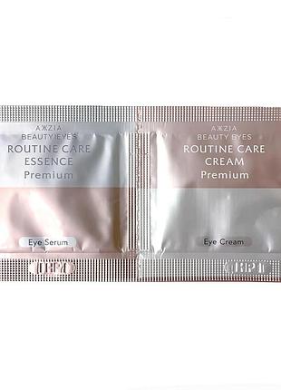 Axxzia beauty eyes routine care kit набір сироватка та крем для інтенсивного догляду шкіри навколо очей, 2 шт