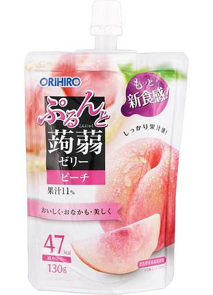 Orihiro purunto konjac jelly питне низькокалорійне конняку-желе (персик), 130 г