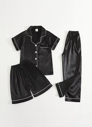 Комплект пижамы женский черный xl